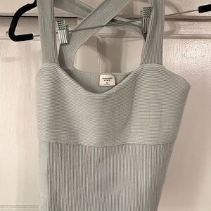 Abercrombie & Fitch Light Gray Knit Top